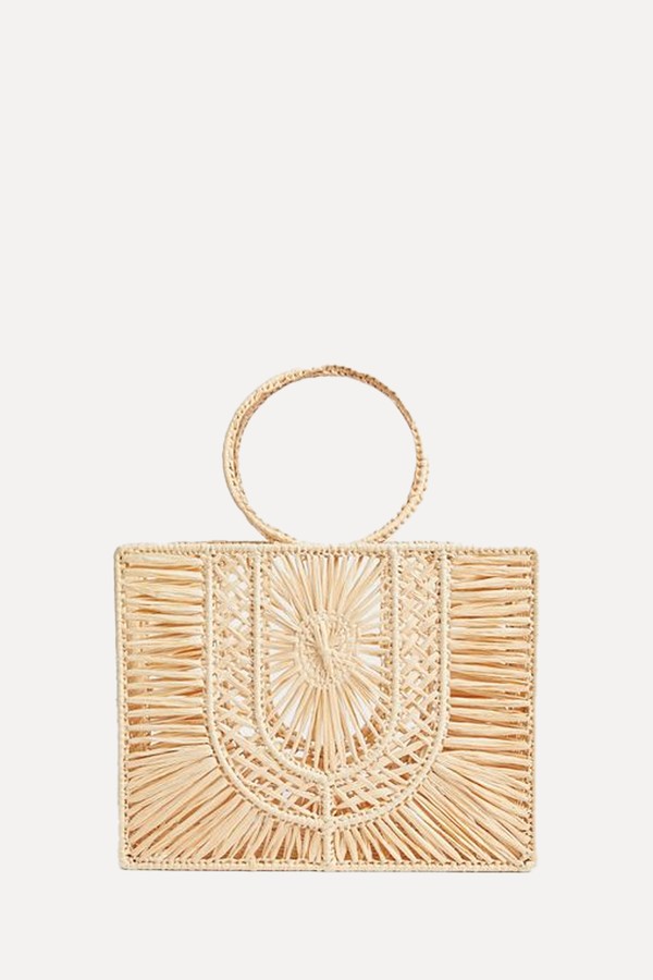 Straw Top Handle Structured Bag from M&S