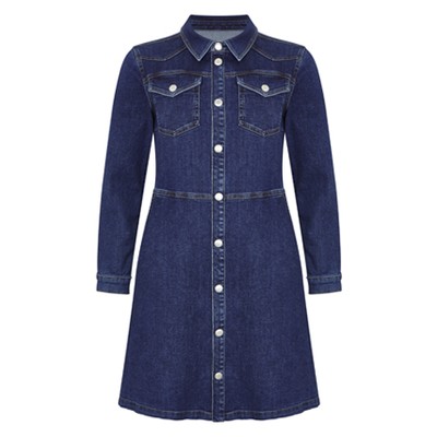 Denim Mini Shirt Dress