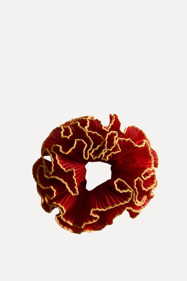Flower Scrunchie With Contrasting Trim from MANGO
