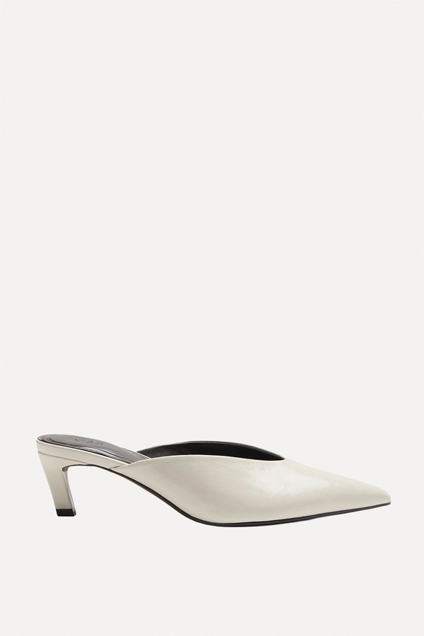 Patent Slip On Kitten Heel Pointed Mules from Marks & Spencer