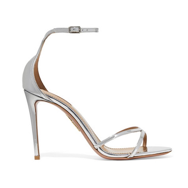 Purist 105 Mirrored-Leather Sandals from Aquazurra