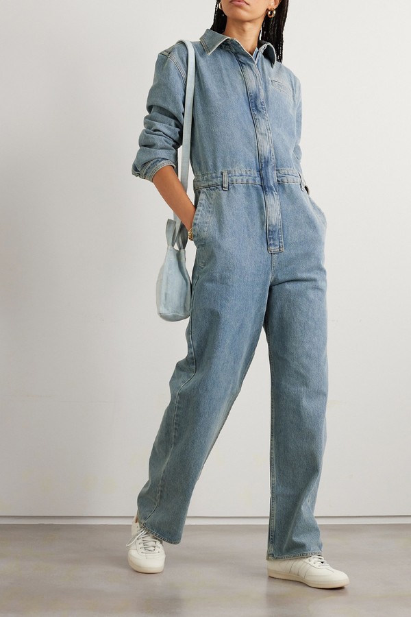 Panay Organic Denim Jumpsuit from LOULOU STUDIO + NET SUSTAIN