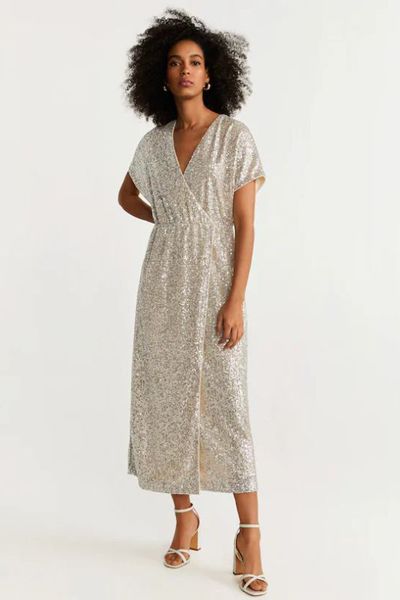 Sequin Tulle Dress from Mango