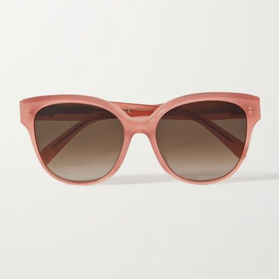 Triomphe Oversized Cat-Eye Acetate Sunglasses from Celine