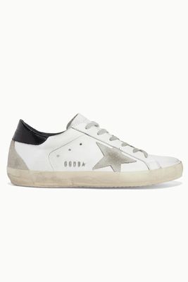 Superstar Distressed Leather And Suede Sneakers  from Golden Goose