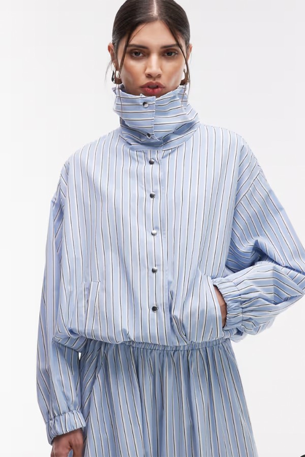 Collared Button Up Shirt Jacket from Asos Design