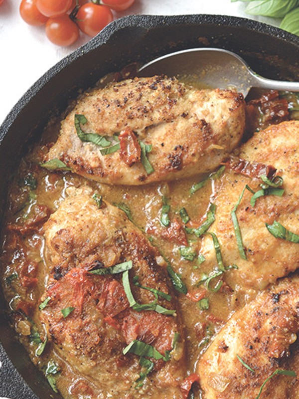 Creamy Sun Dried Tomato & Basil Chicken