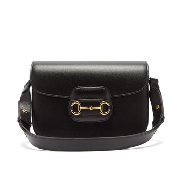 1955 Horsebit Grained-Leather Shoulder Bag from Gucci