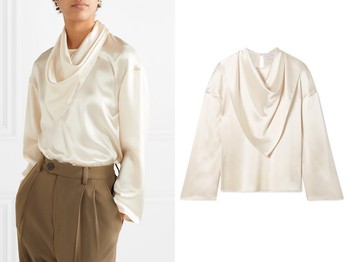 Hammered-Satin Blouse from Deveaux