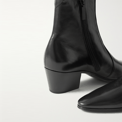 Black Vassily Leather Ankle Boots  from Saint Laurent