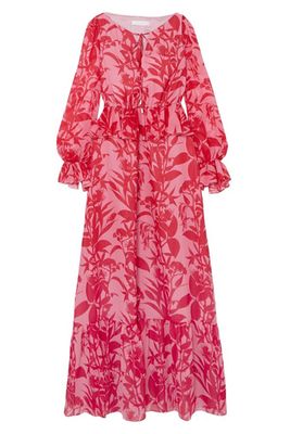 Floral-Print Silk-Georgette Midi Dress from Borgo De Nor