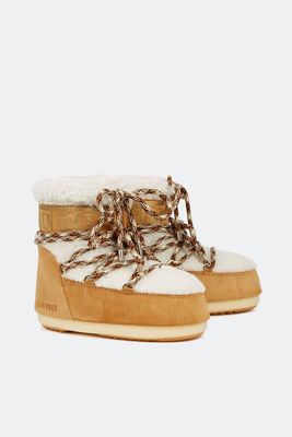 Lab69 Icon Shearling-Trimmed Suede Snow Boots from Moon Boot