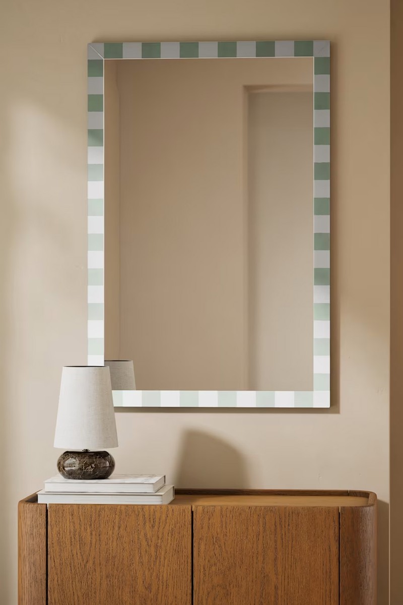 Checkerboard Rectangular Glass Wall Mirror