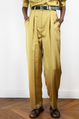 Golden Silky Relaxed Pants
