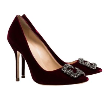 Hangsi Velvet Pumps from Manolo Blahnik 