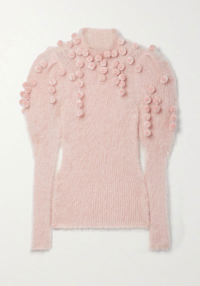 Concert Pompom-Embellished Mohair & Silk-Blend Sweater from Zimmermann