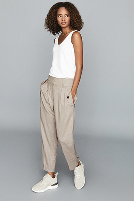 Marta Front Pocket Tapered Trousers from Reiss