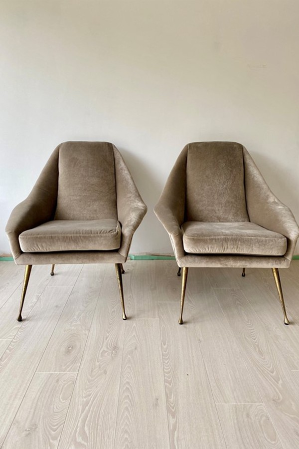 Pair Of Vintage Italian Cocktail Armchairs  from The Vintage Trader