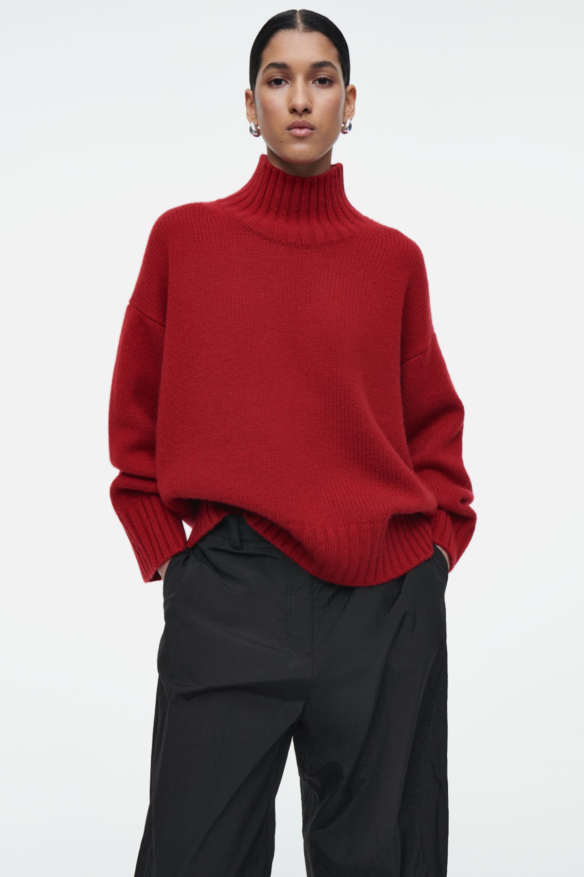 Chunky Pure Cashmere Turtleneck Jumper from COS