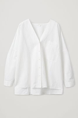Cotton-Linen V-Neck Shirt from COS