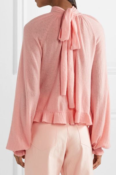 Ruffled Pussy-Bow Sweater from Ulla Johnson