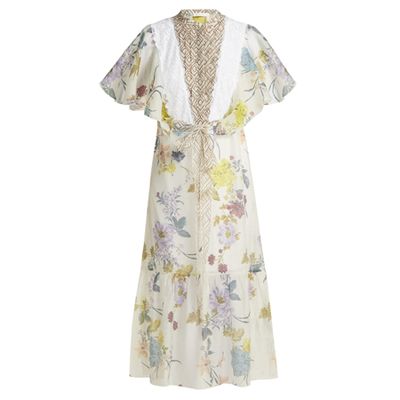 Floral And Geometric Print Chiffon Maxi Dress from See By Chloé