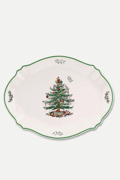 Christmas Tree Oval Platter