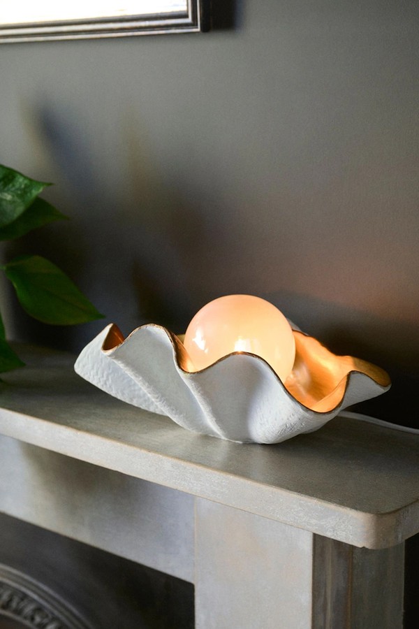 Clam Pearl Shell Table Light from Rockett St George