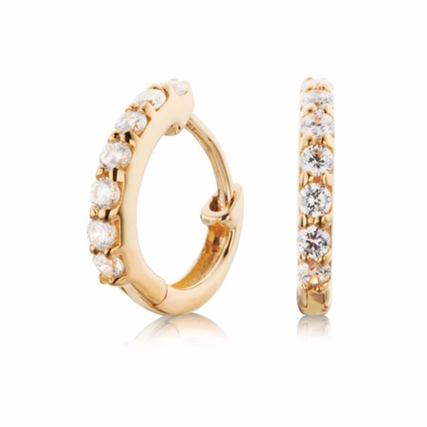 Diamond Huggie Hoop Earrings from Lily & Roo