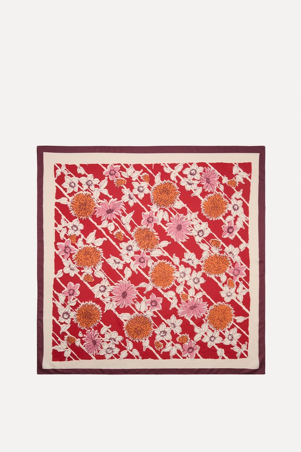 Floral Satin Scarf from MANGO
