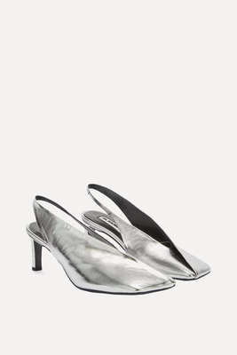 Leather Square-Toe Mules from Jil Sander