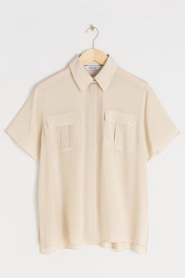 Modal Blend Sheer Button Up Shirt from & Other Stories