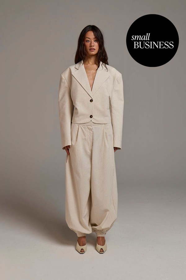 Linen Oversized Boxy Blazer from Atelier95