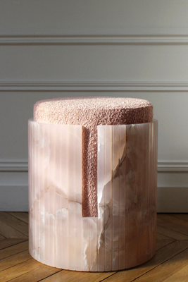 Pink Onyx Dolce Stool
