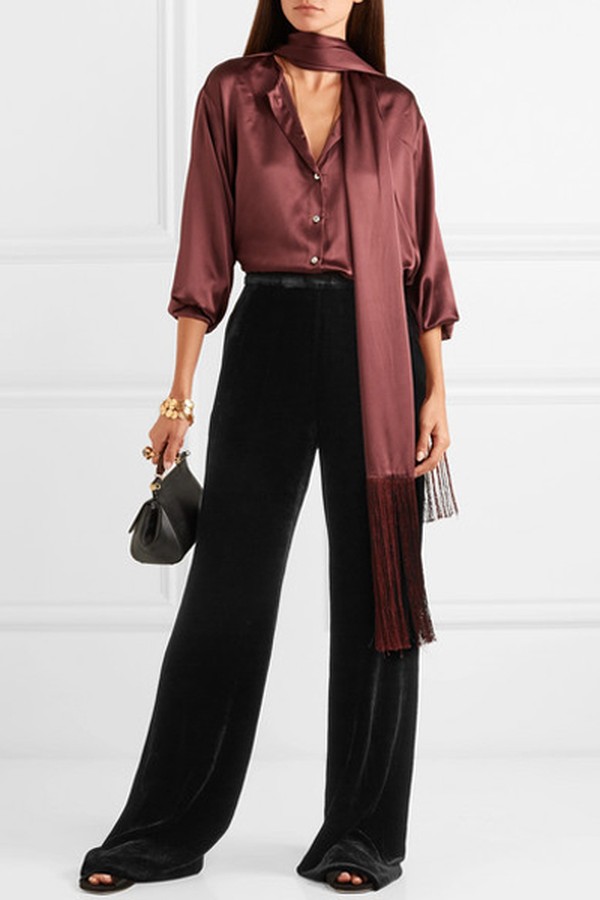 Velvet Wide-Leg Pants from Etro