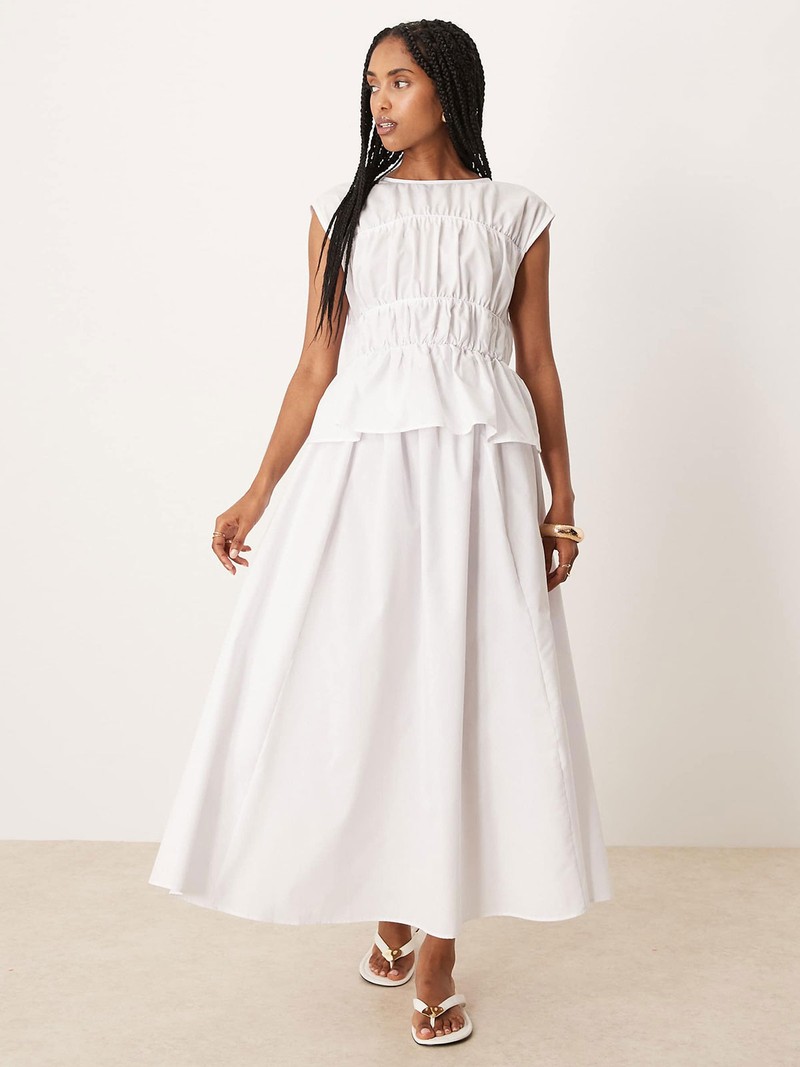 Ruched Panelled Maxi Dress from ASOS DESIGN