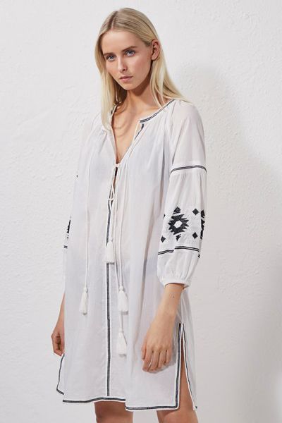 Patmos Embroidered Beach Dress