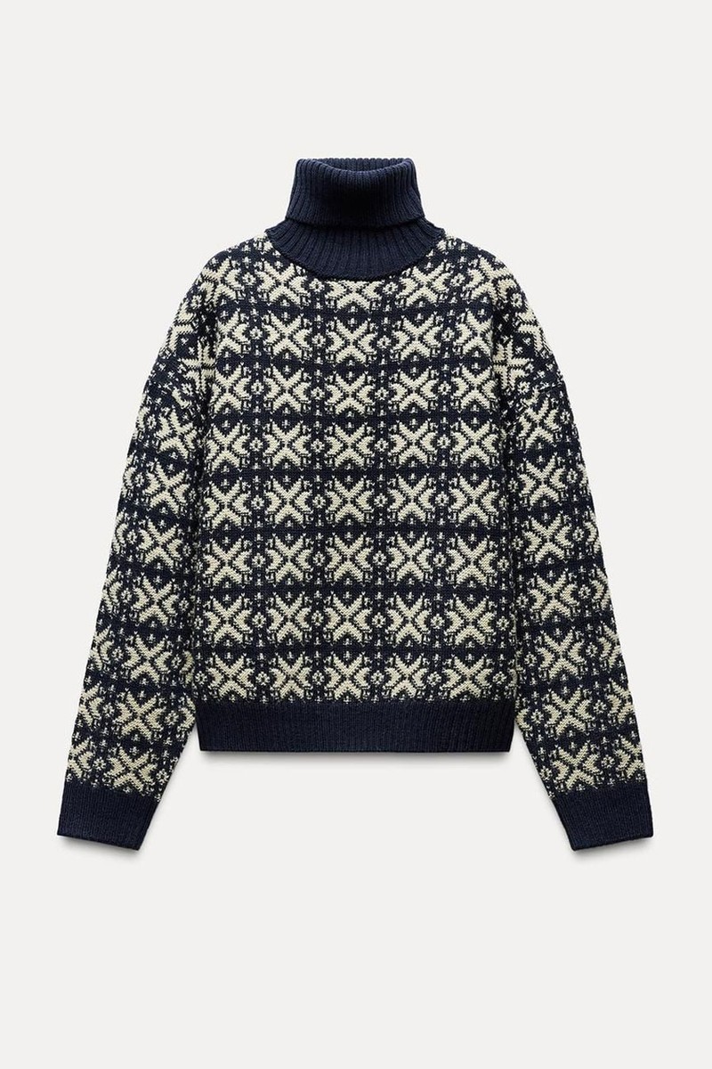 Jacquard Knit Sweater from Zara