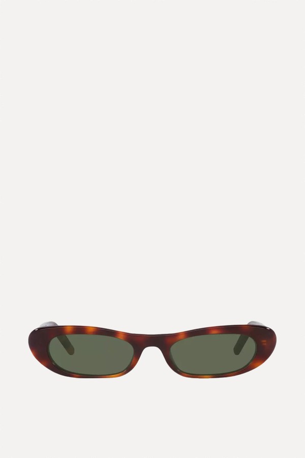 SL557 Rectangular-Frame Acetate Sunglasses from Saint Laurent