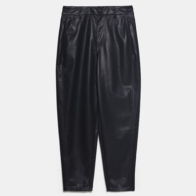 Faux Leather Trousers from Zara 