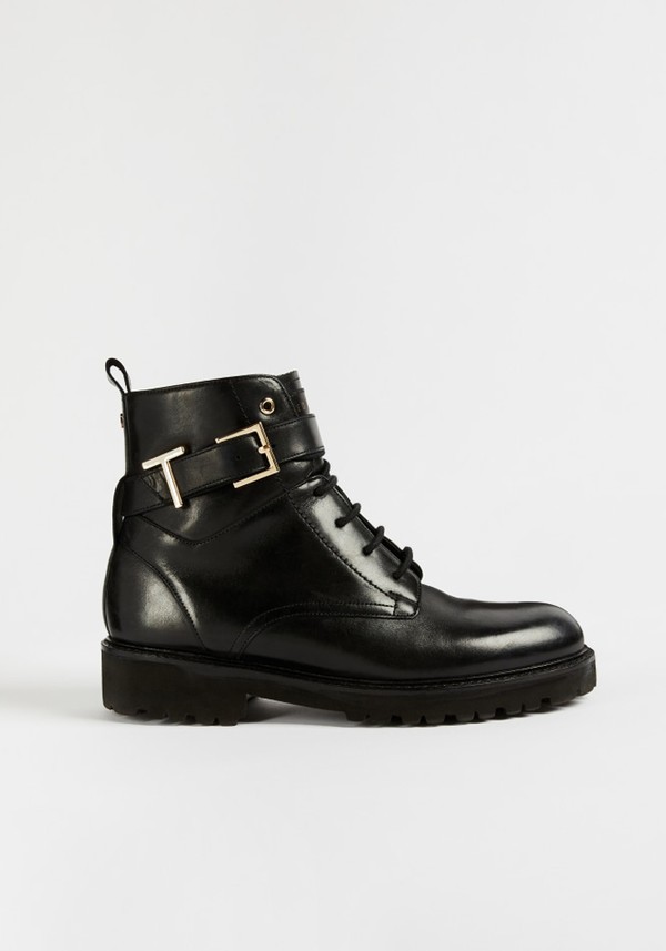 Raign Leather Biker Boots