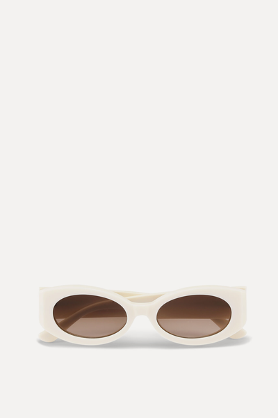 Biodegradable Acetate Oval Sunglasses from Ganni