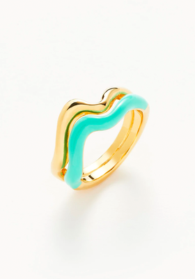 Squiggle Curve Ring from Missoma
