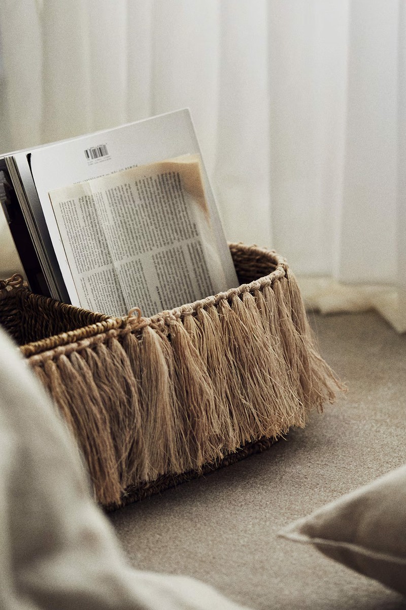 Seagrass Storage Caddy With Tassels