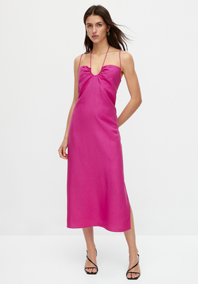 Long Strappy Linen Dress from Massimo Dutti