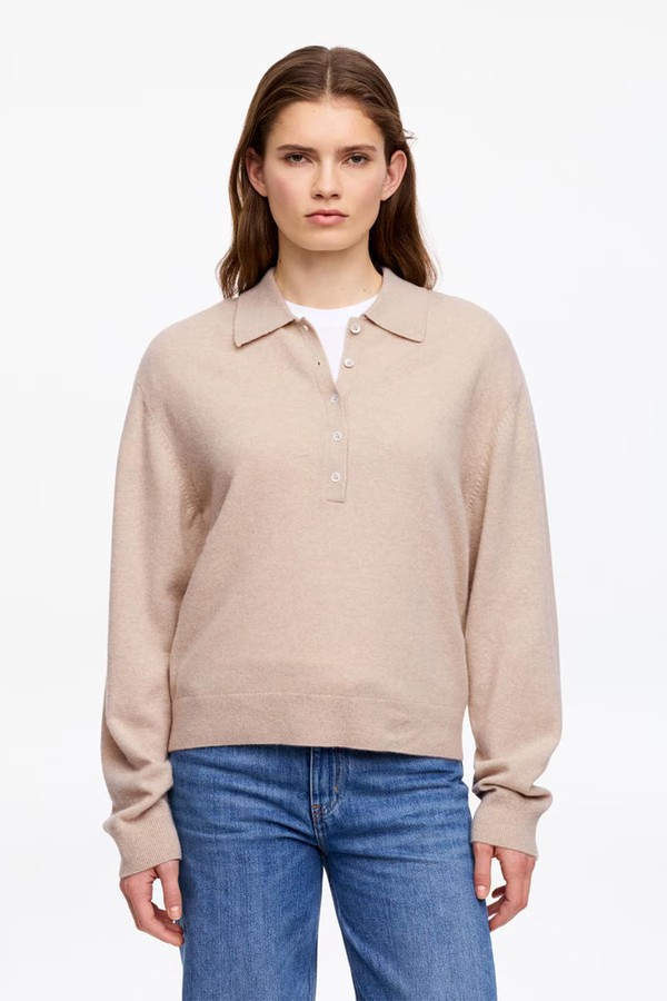 Cashmere-Wool Polo Jumper