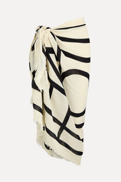 Logo-Print Cotton Sarong from Toteme