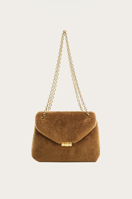Quilted Faux Fur Bag  from Mango