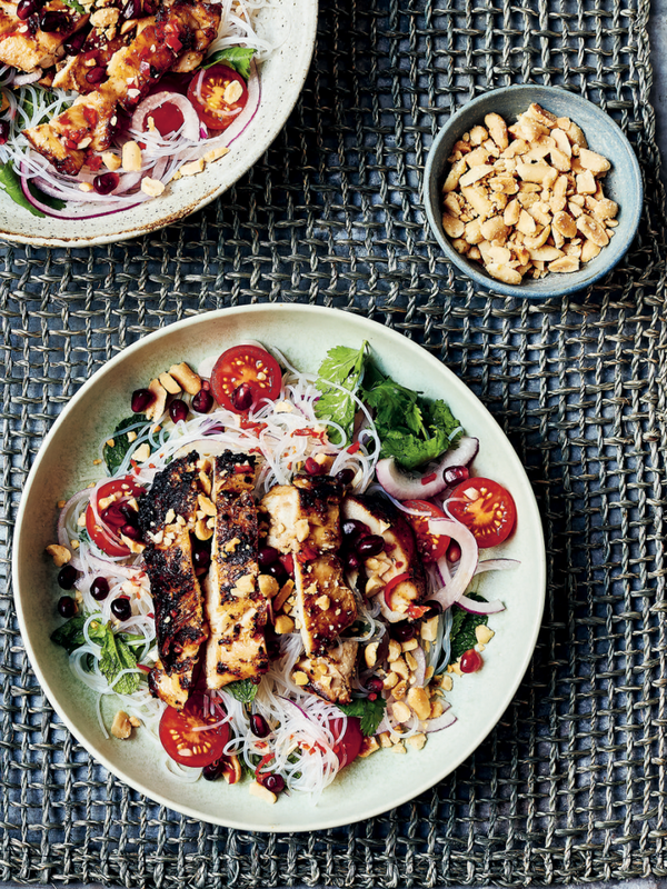 Soy & Ginger Chicken With Glass Noodle Salad