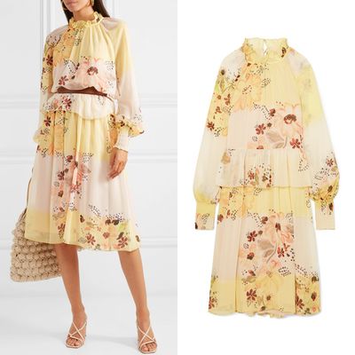 Tiered Floral-Print Georgette Dress from See By Chloé